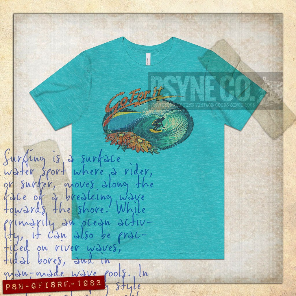Go For It Surfer 1983 Vintage Men's T-Shirt