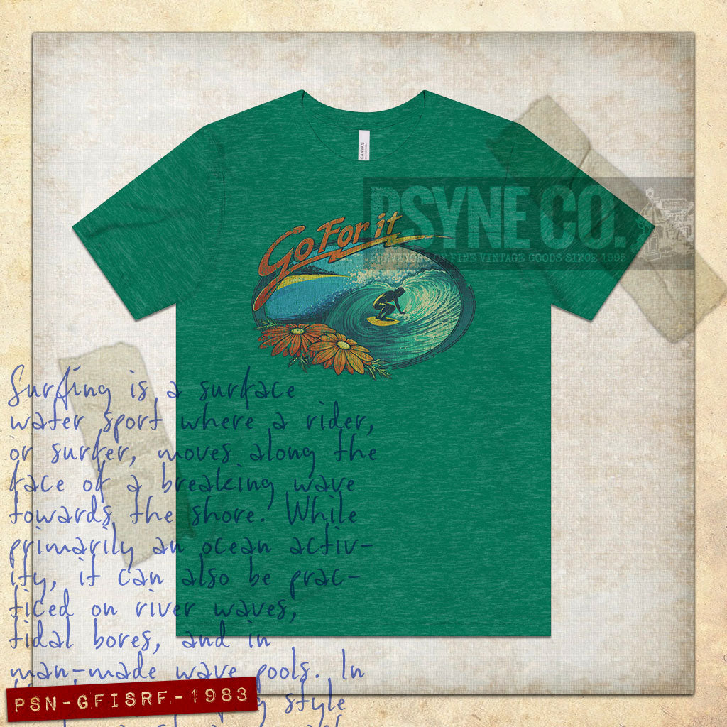 Go For It Surfer 1983 Vintage Men's T-Shirt