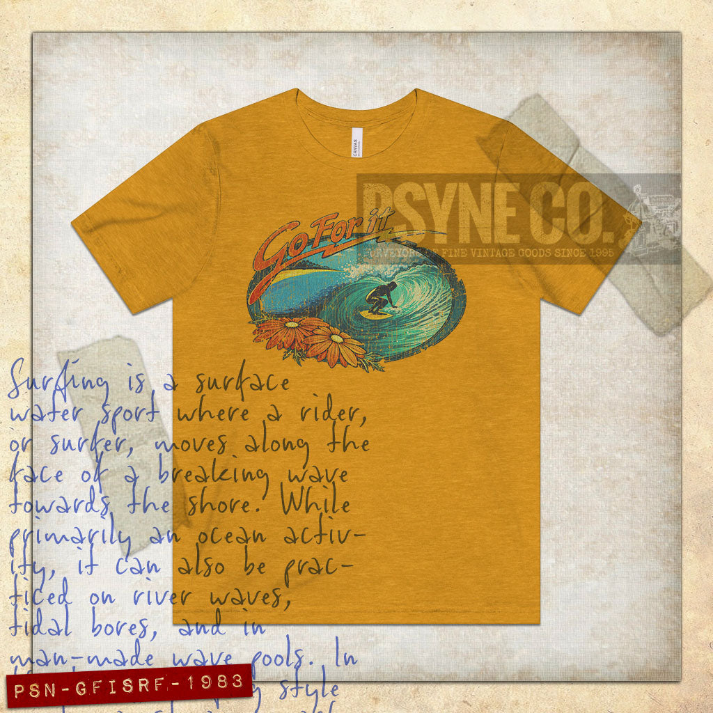 Go For It Surfer 1983 Vintage Men's T-Shirt