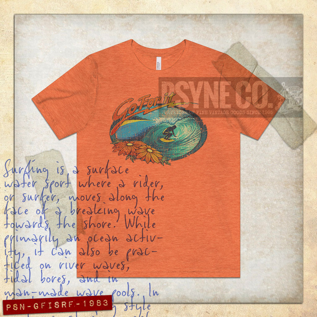 Go For It Surfer 1983 Vintage Men's T-Shirt