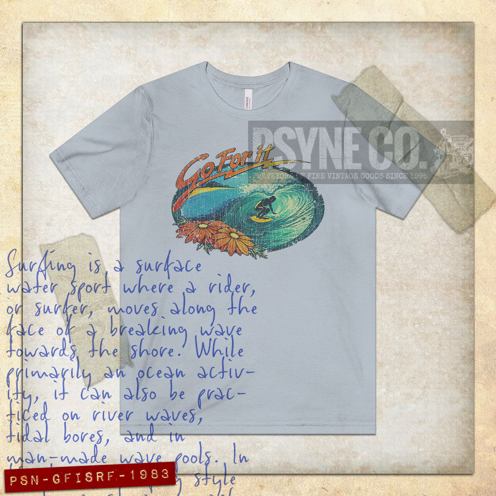 Go For It Surfer 1983 Vintage Men's T-Shirt