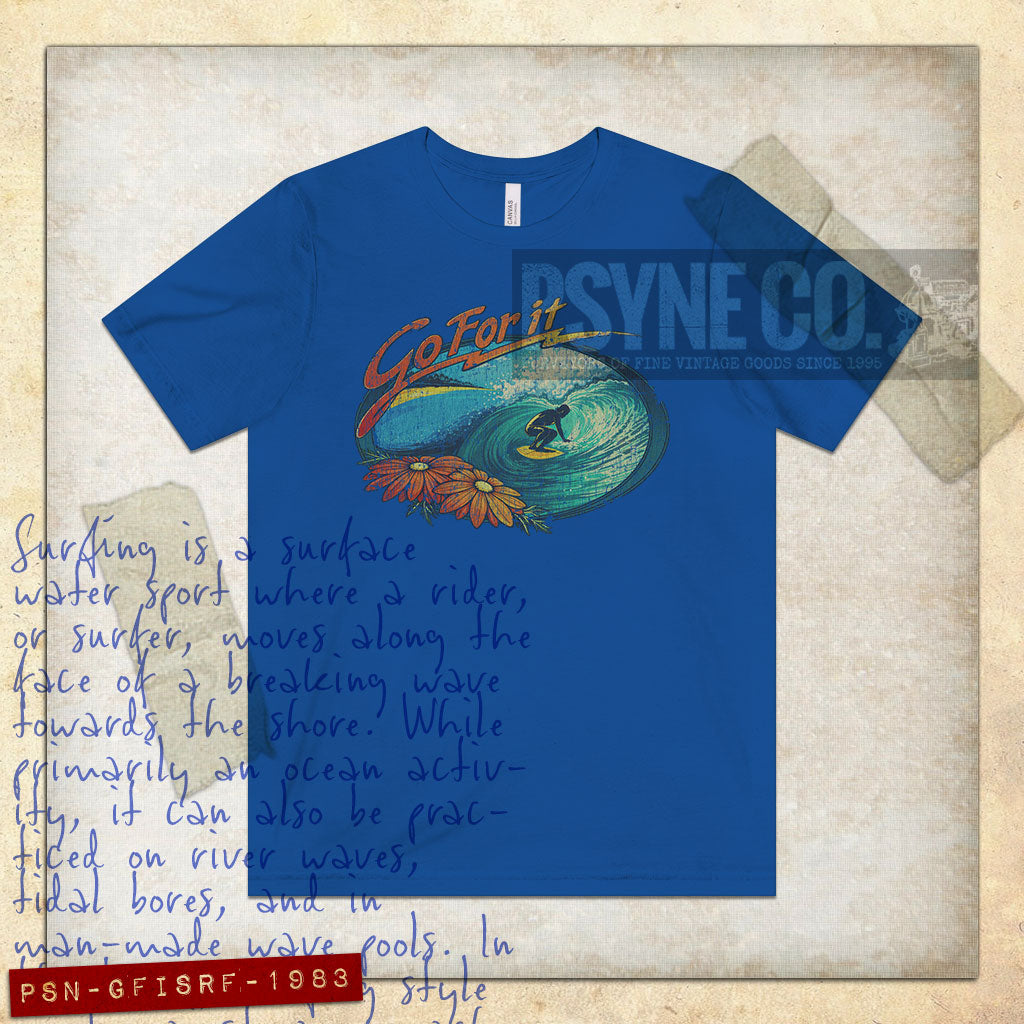 Go For It Surfer 1983 Vintage Men's T-Shirt