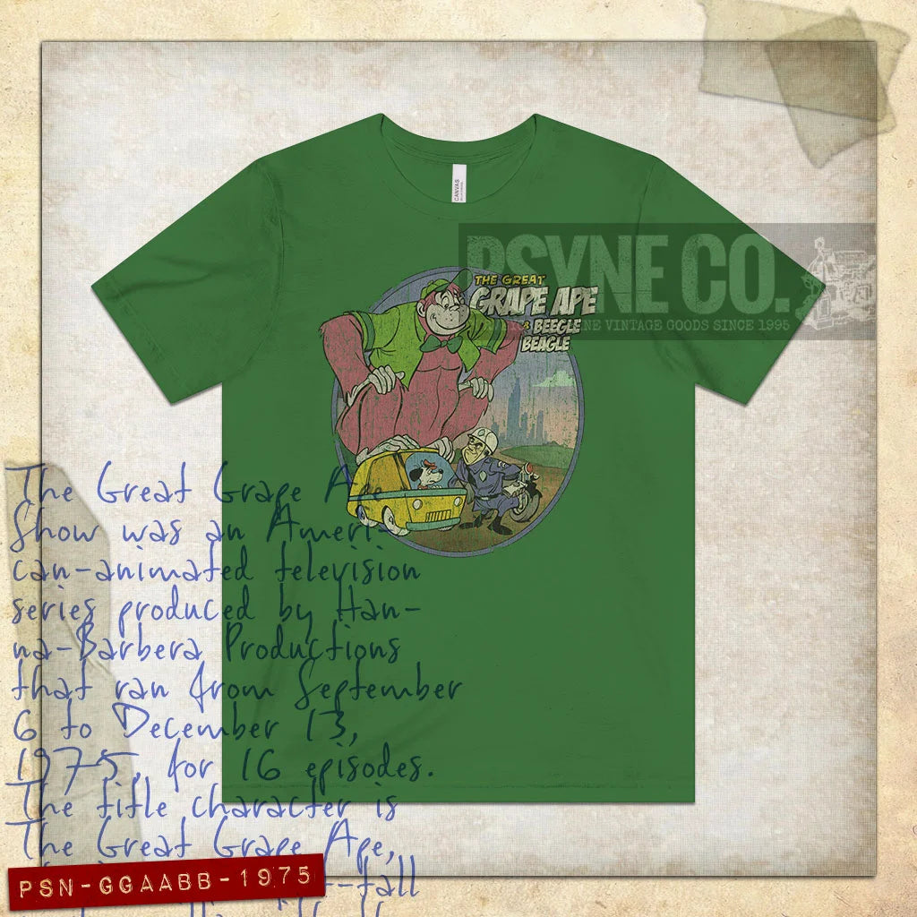 The Great Grape Ape and Beegle Beagle 1975 Vintage Men's T-Shirt