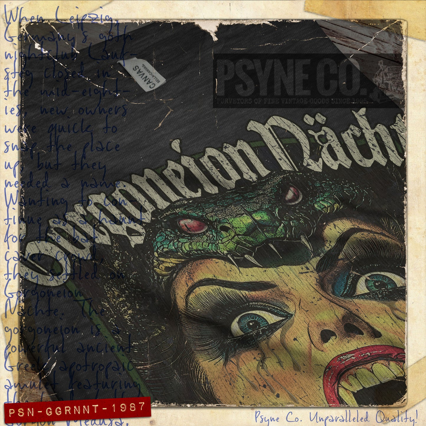 Gorgoneion Nächte 1987 Vintage Men's T-Shirt