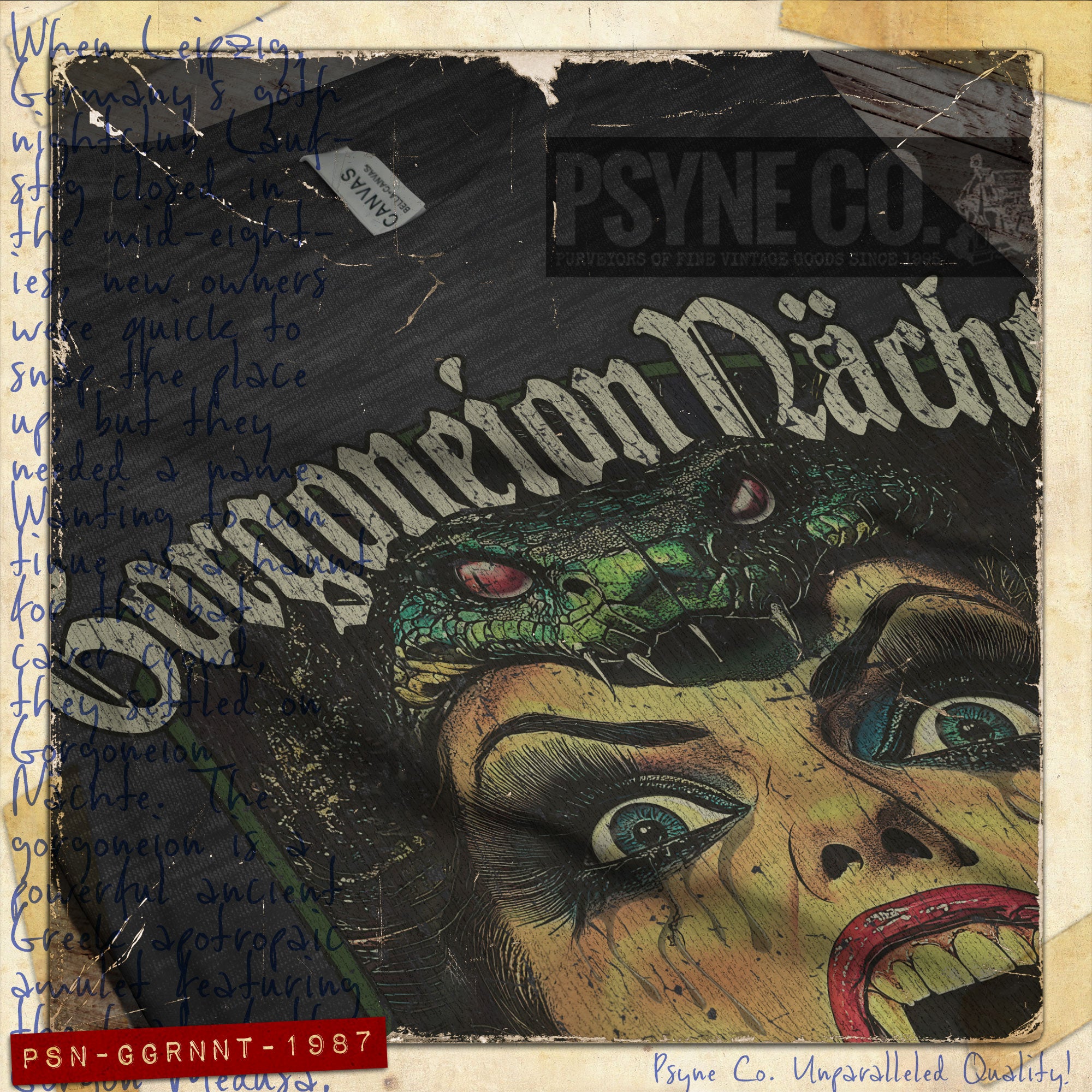 Gorgoneion Nächte 1987 Vintage Men's T-Shirt