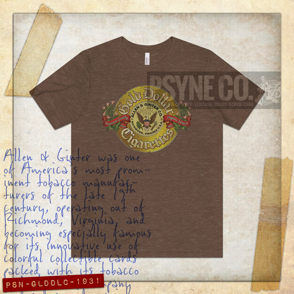 Gold Dollar Cigarettes 1931 Vintage Men's T-Shirt