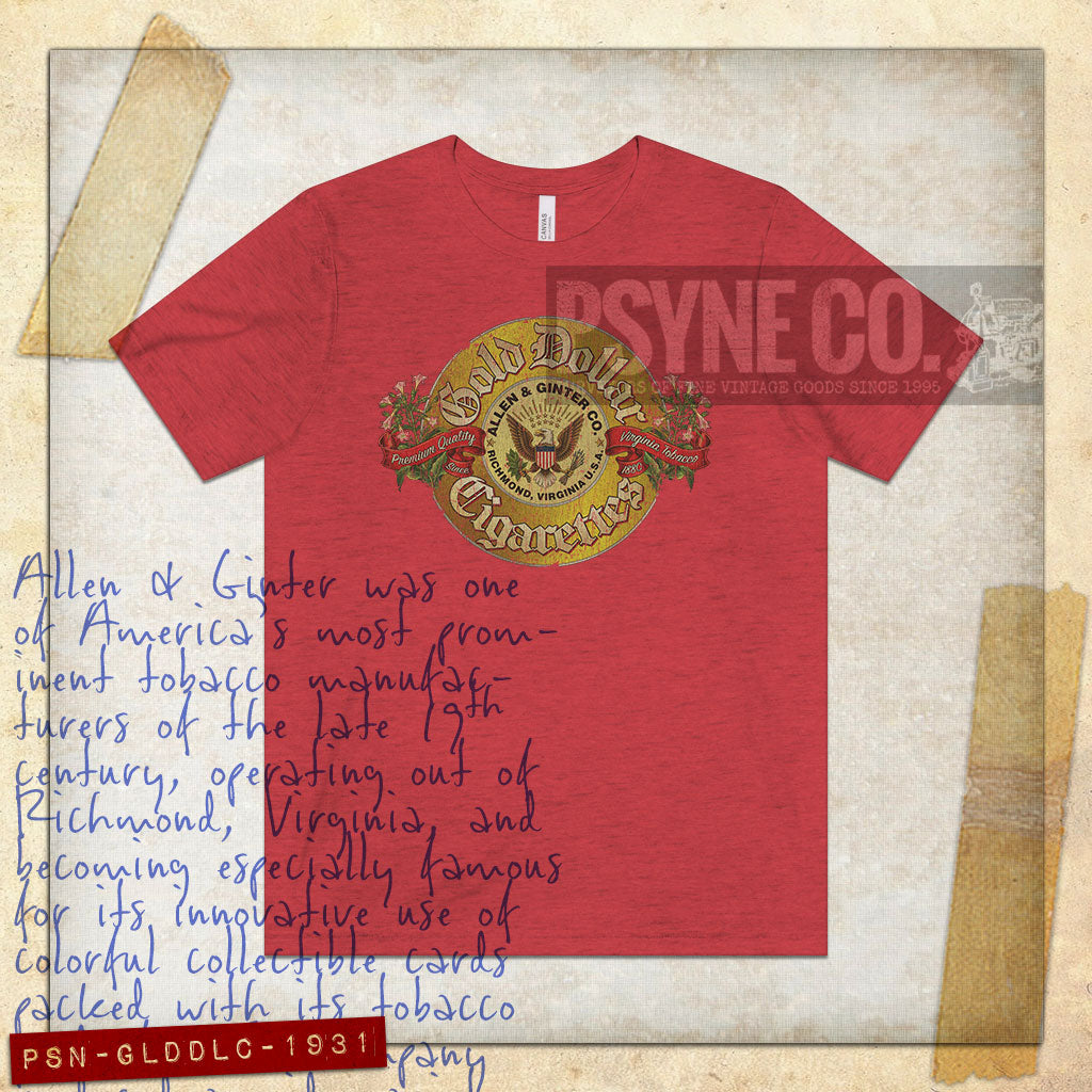 Gold Dollar Cigarettes 1931 Vintage Men's T-Shirt