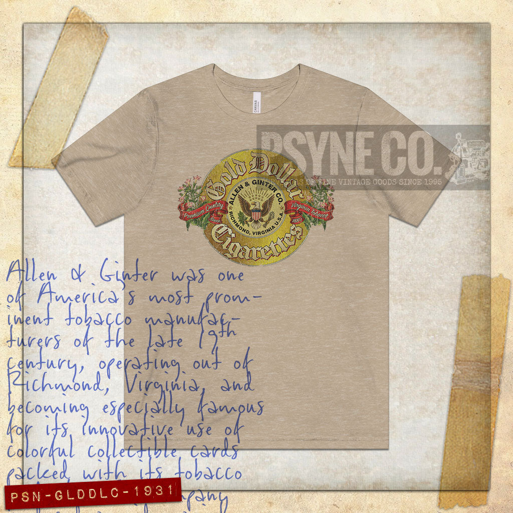 Gold Dollar Cigarettes 1931 Vintage Men's T-Shirt