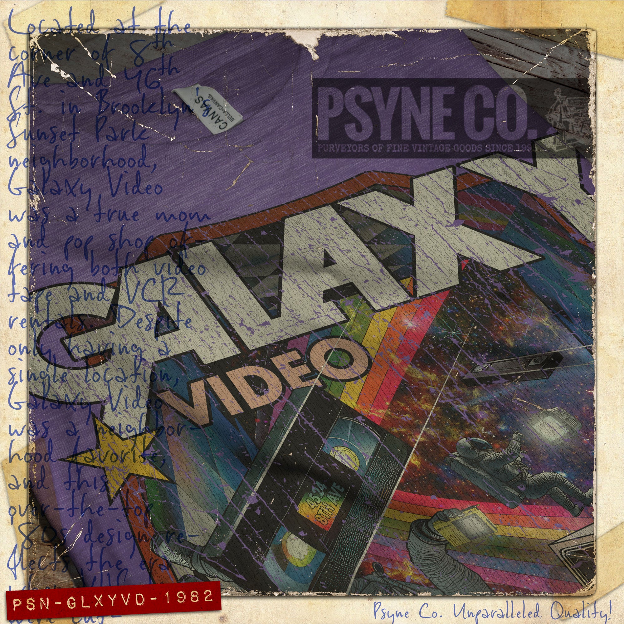 Galaxy Video Brooklyn 1982 Vintage Men's T-Shirt
