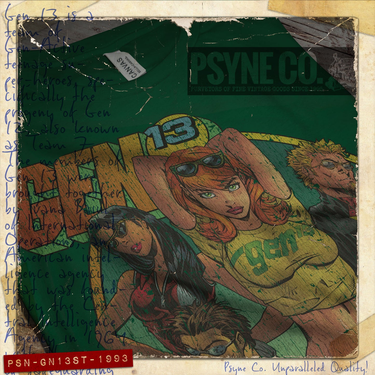 Gen 13 Teen Super Team 1993 Vintage Men's T-Shirt