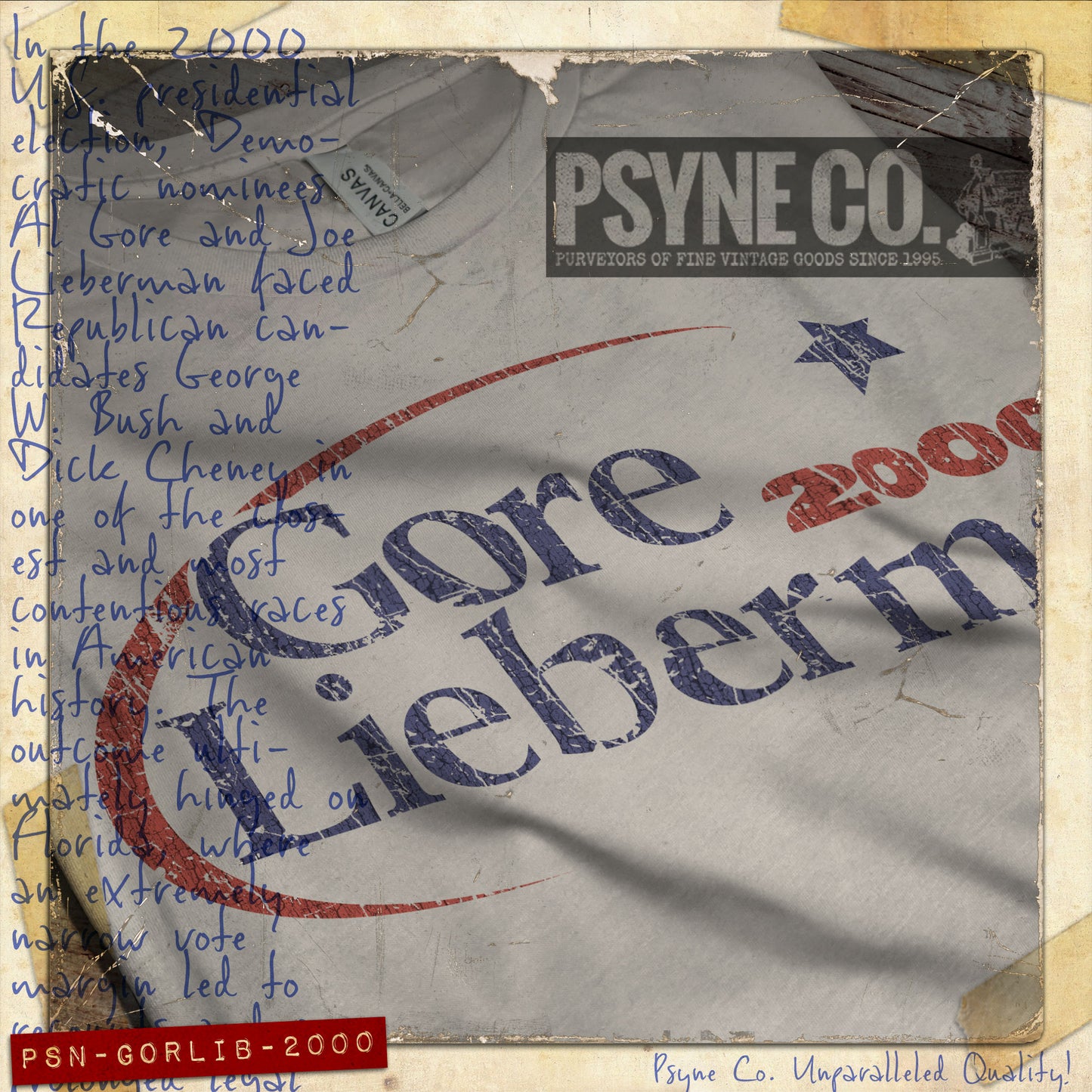 Gore Lieberman 2000 Vintage Men's T-Shirt