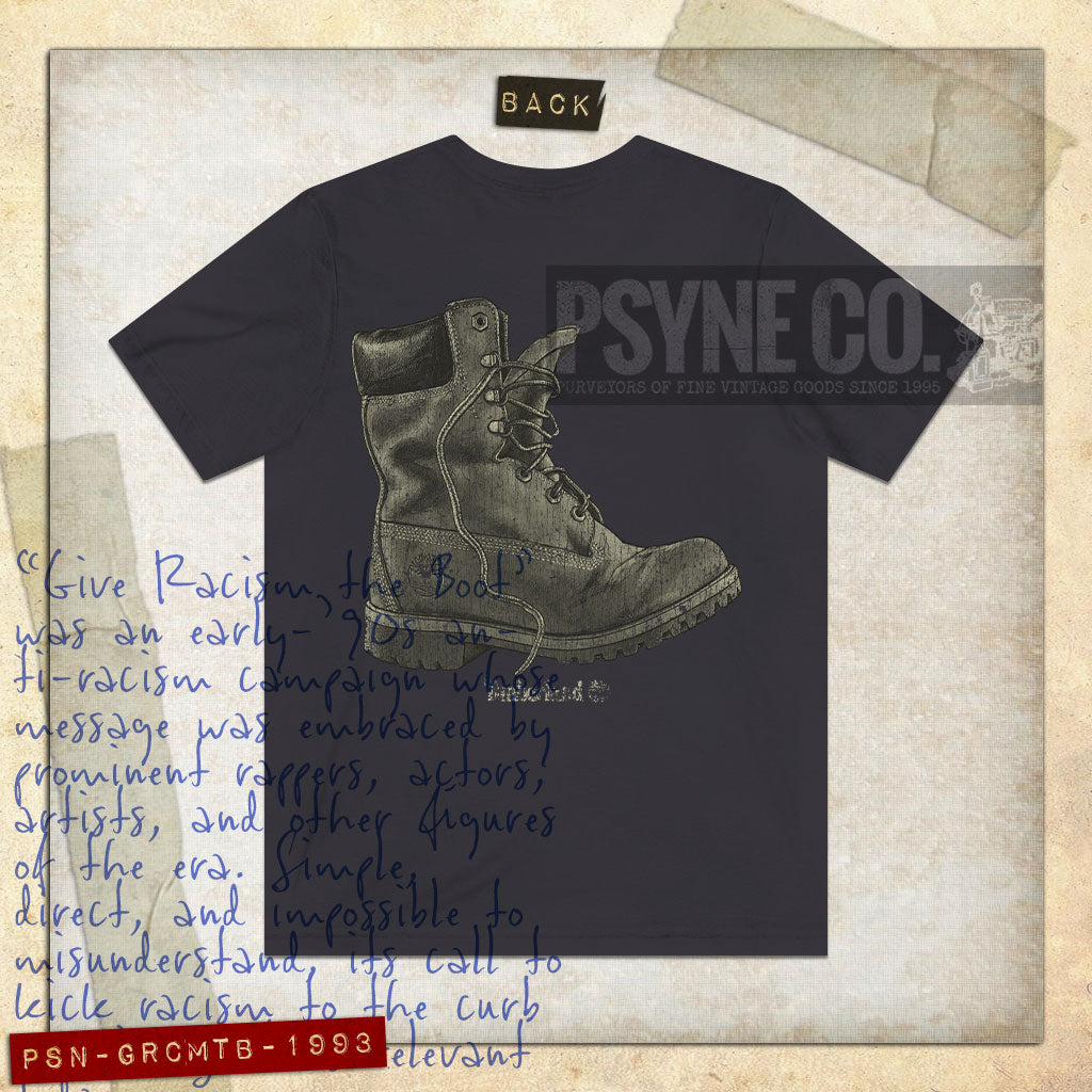 Give Racism the Boot 1993 F/B Vintage Men's T-Shirt