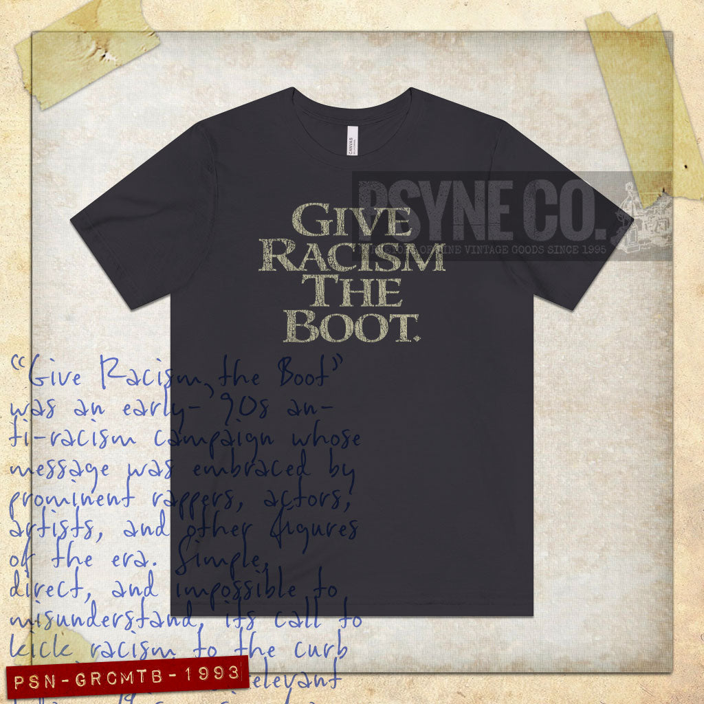 Give Racism the Boot 1993 Vintage Men's T-Shirt