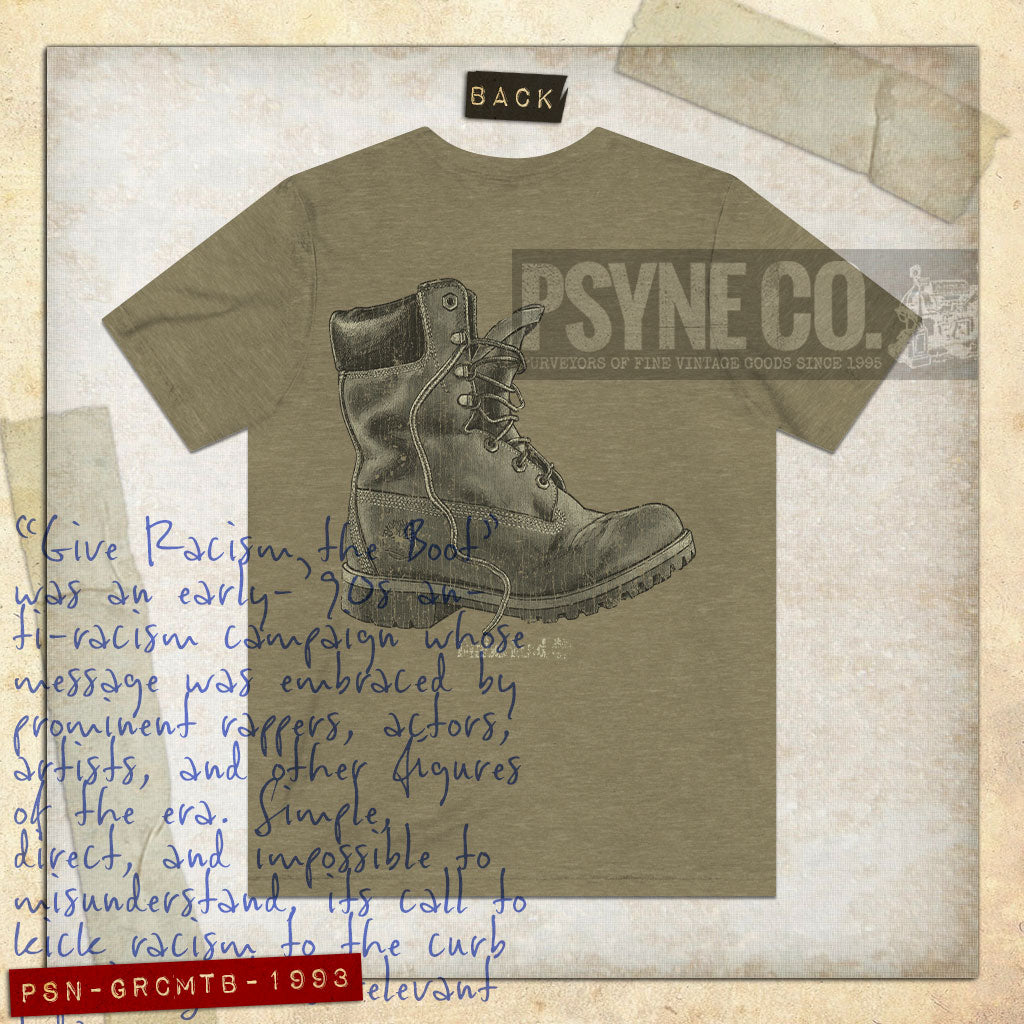 Give Racism the Boot 1993 F/B Vintage Men's T-Shirt