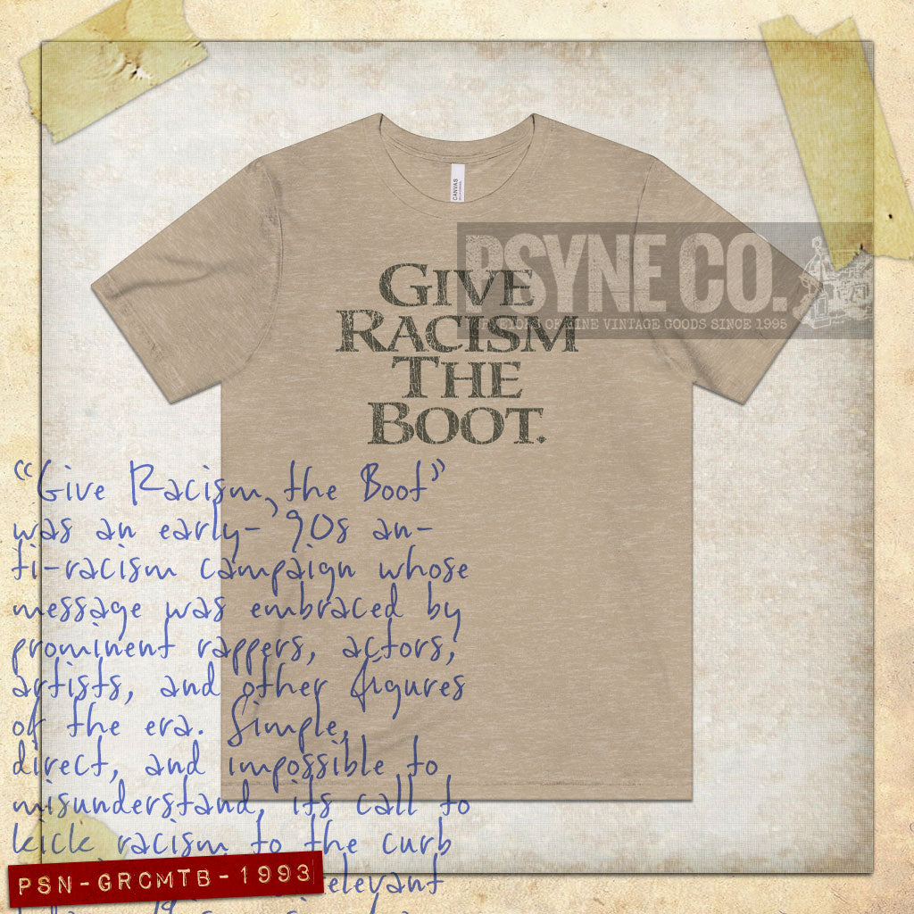 Give Racism the Boot 1993 Vintage Men's T-Shirt