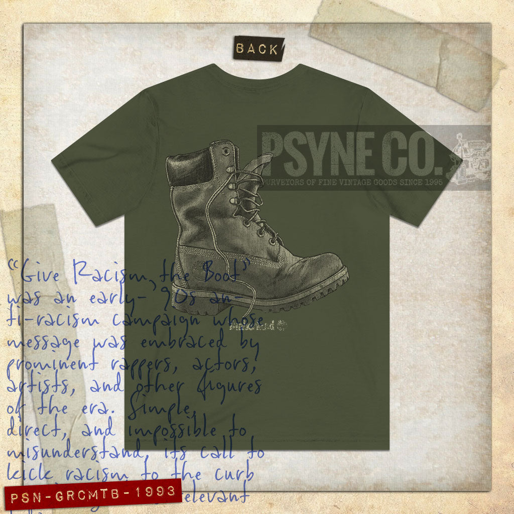 Give Racism the Boot 1993 F/B Vintage Men's T-Shirt