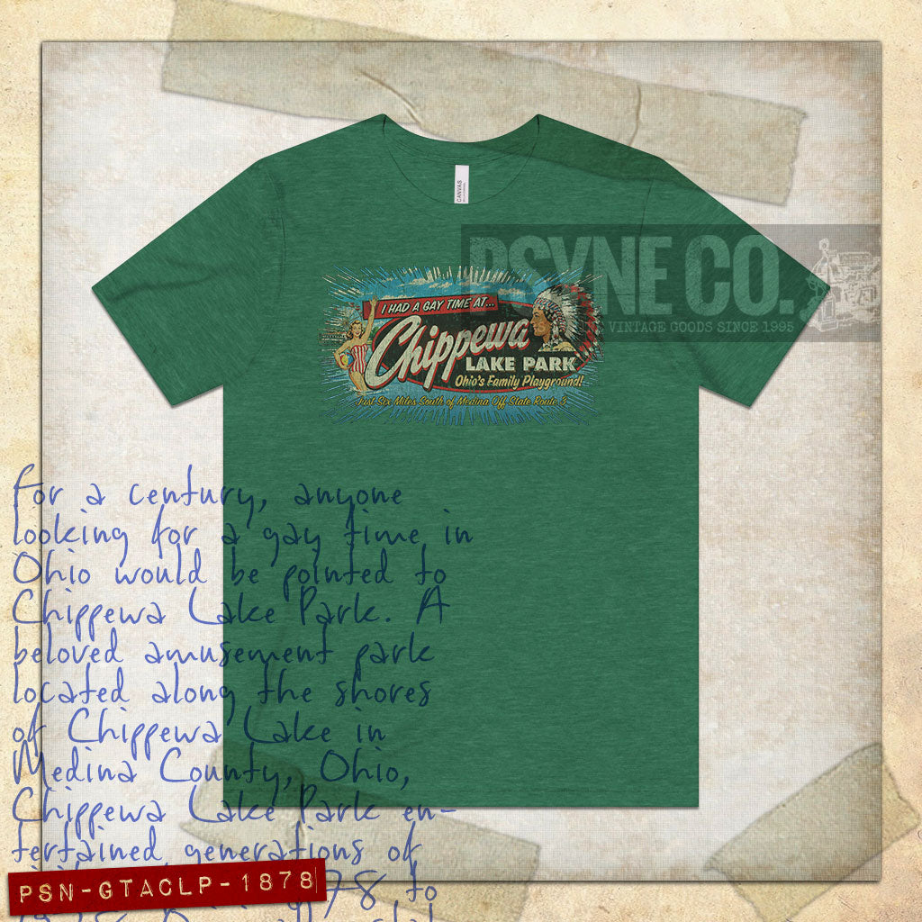 I Had a Gay Time at Chippewa Lake Park 1878 Vintage Men's T-Shirt