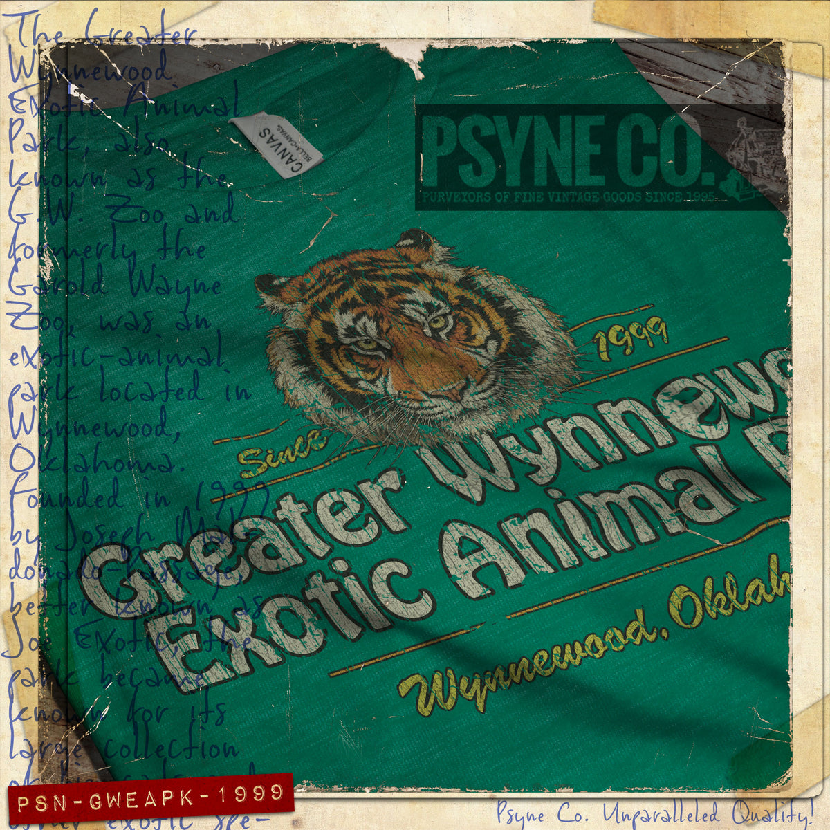 Greater Wynnewood Exotic Animal Park 1999 Vintage Men's T-Shirt