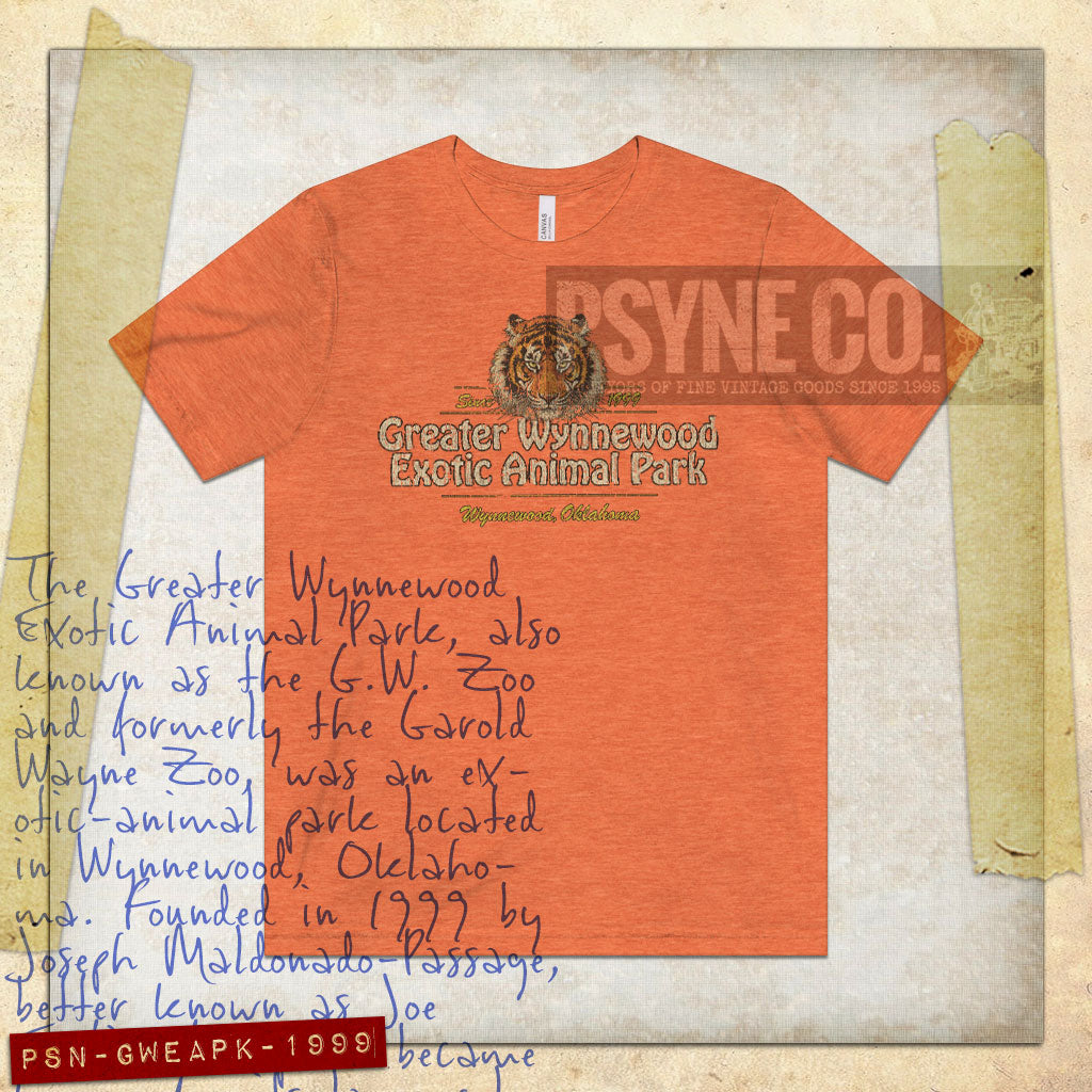 Greater Wynnewood Exotic Animal Park 1999 Vintage Men's T-Shirt