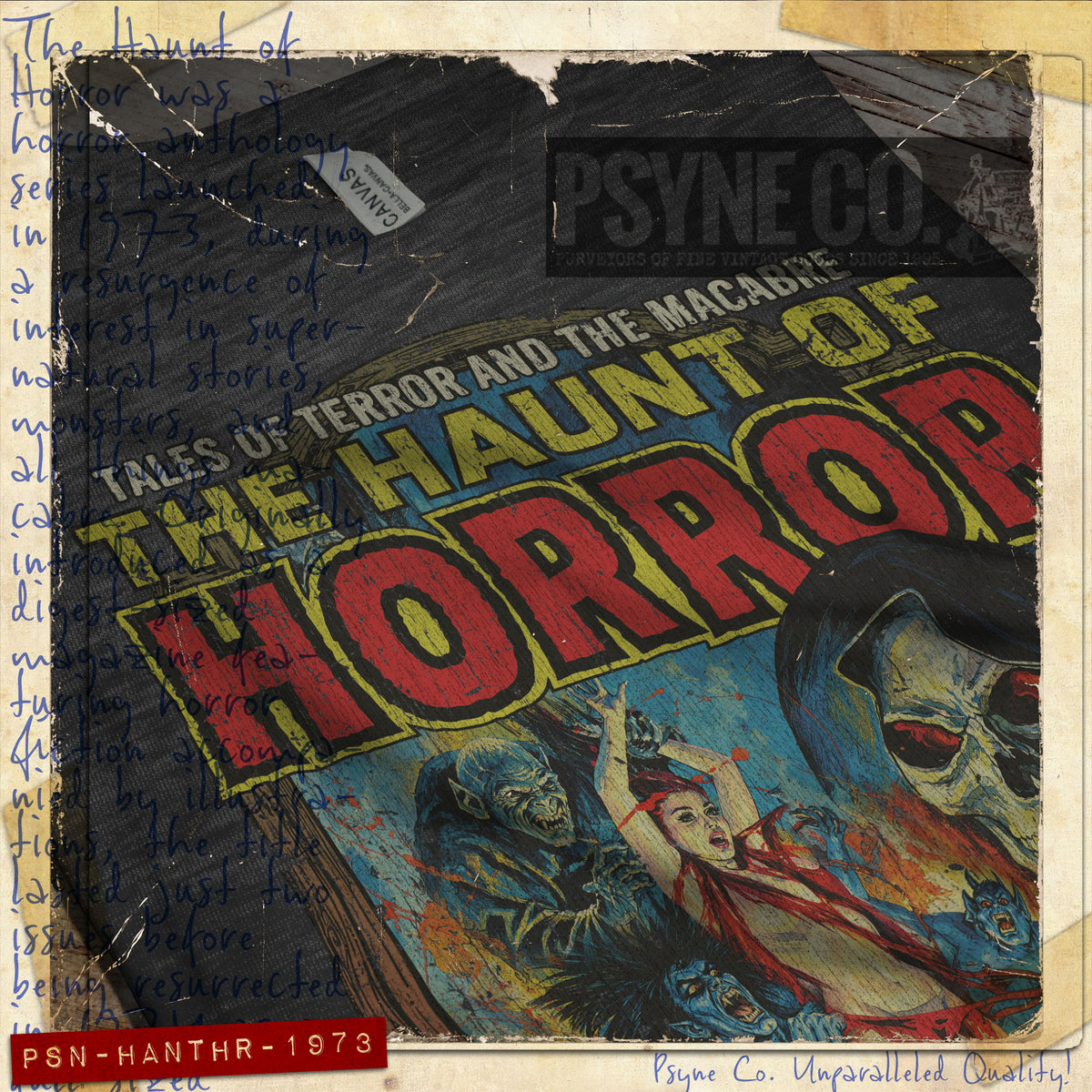 The Haunt of Horror 1973 Vintage Men's T-Shirt