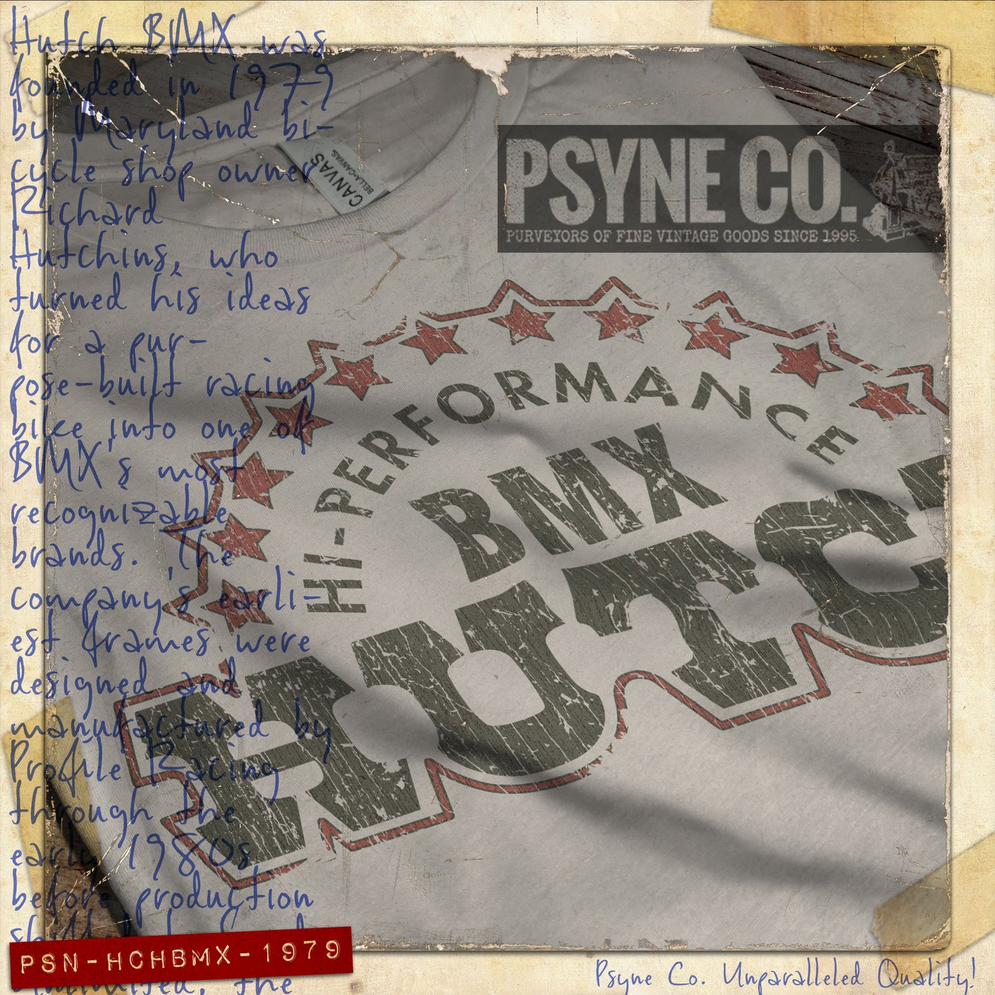 Hutch High-Performance BMX 1979 Vintage Men’s T-Shirt