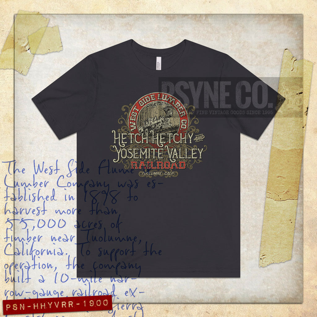 Hetch Hetchy & Yosemite Valley Railroad 1900 Vintage Men's T-Shirt