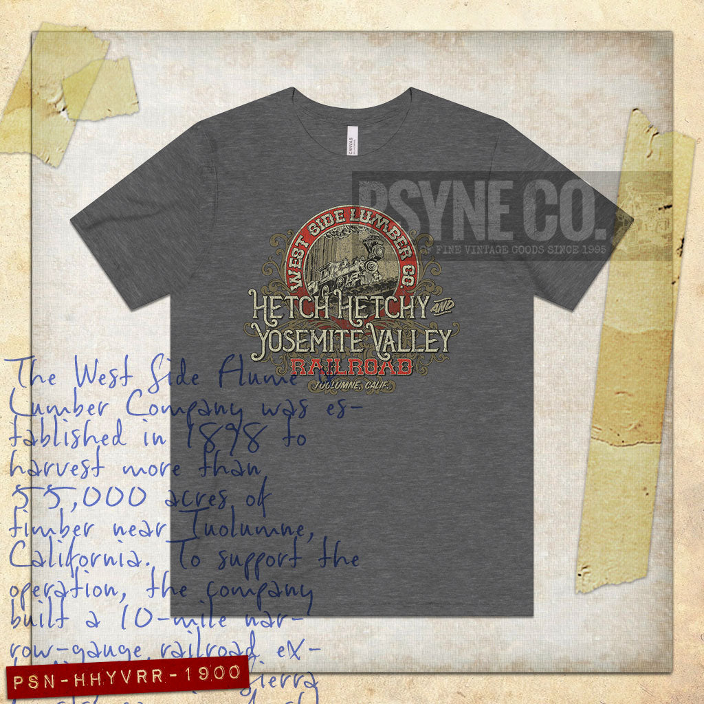 Hetch Hetchy & Yosemite Valley Railroad 1900 Vintage Men's T-Shirt