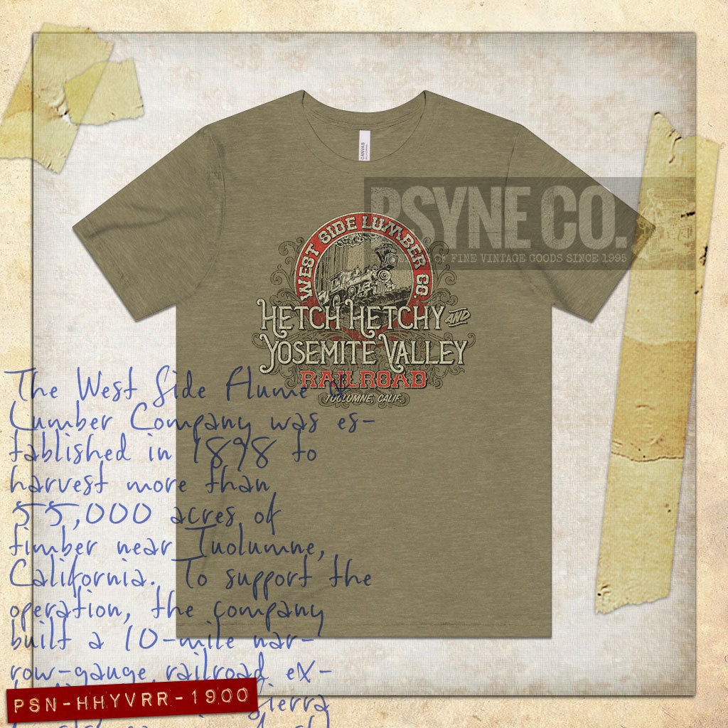 Hetch Hetchy & Yosemite Valley Railroad 1900 Vintage Men's T-Shirt
