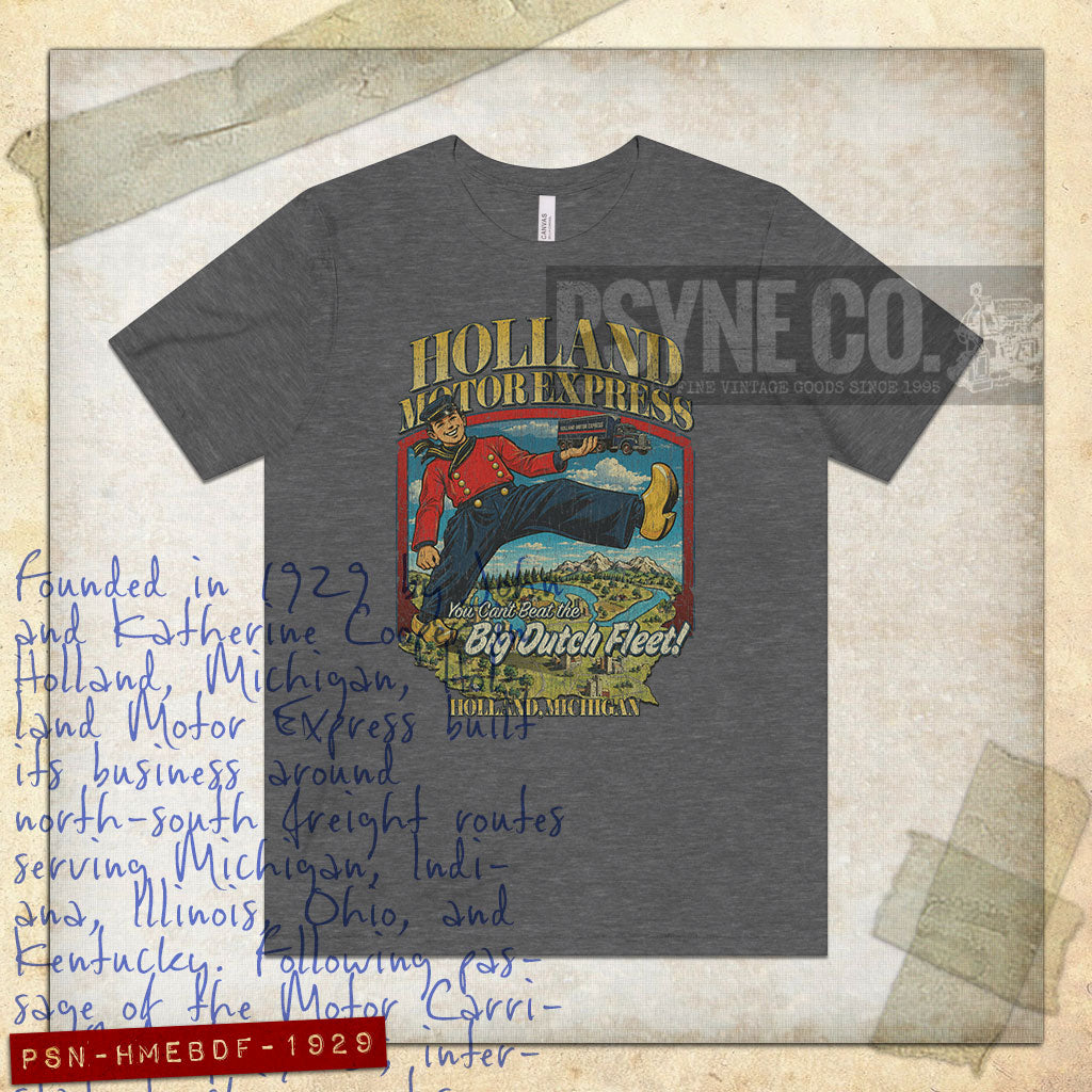 Holland Motor Express Big Dutch Fleet 1929 Vintage Men's T-Shirt