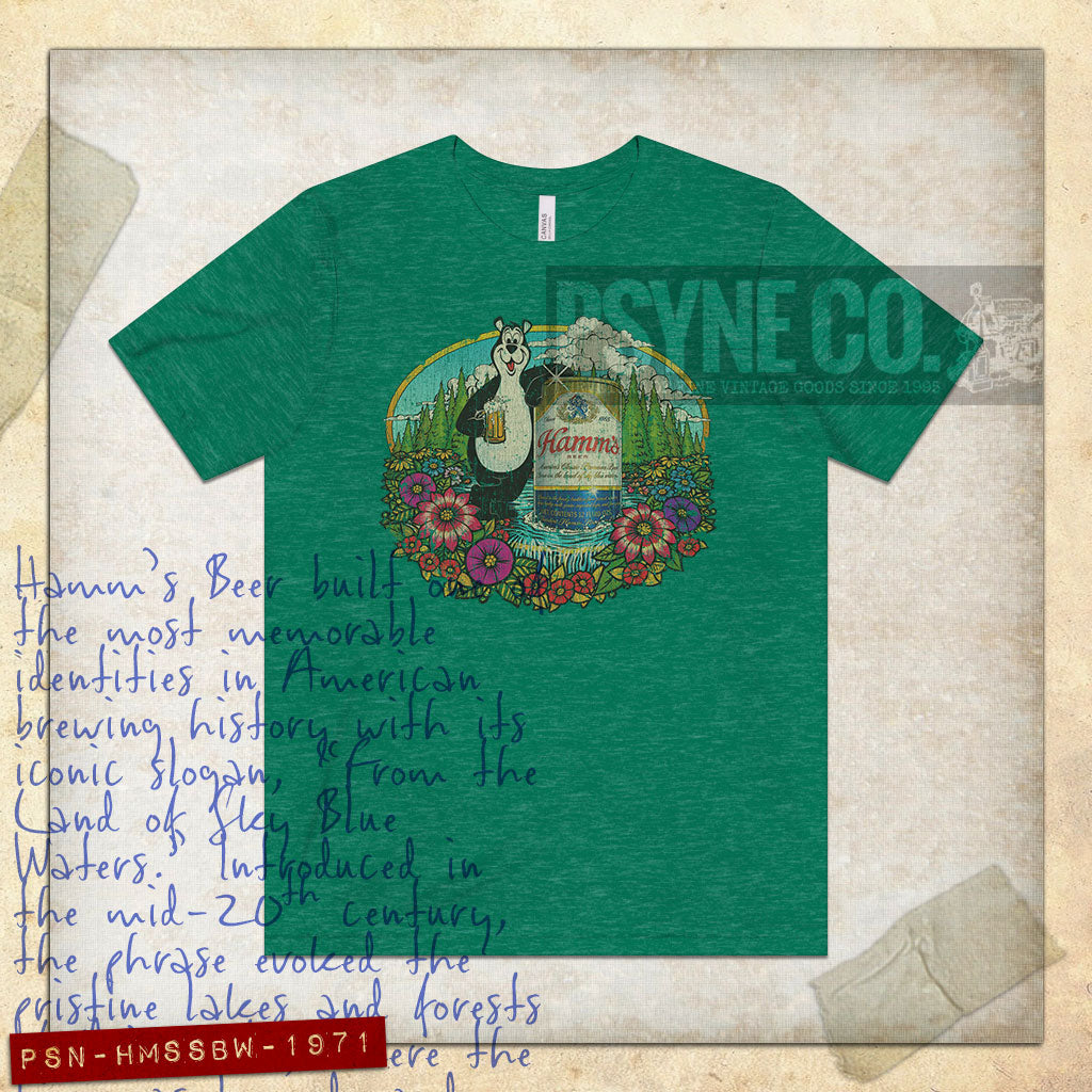 Hamm's Land of Sky Blue Waters 1971 Vintage Men's T-Shirt