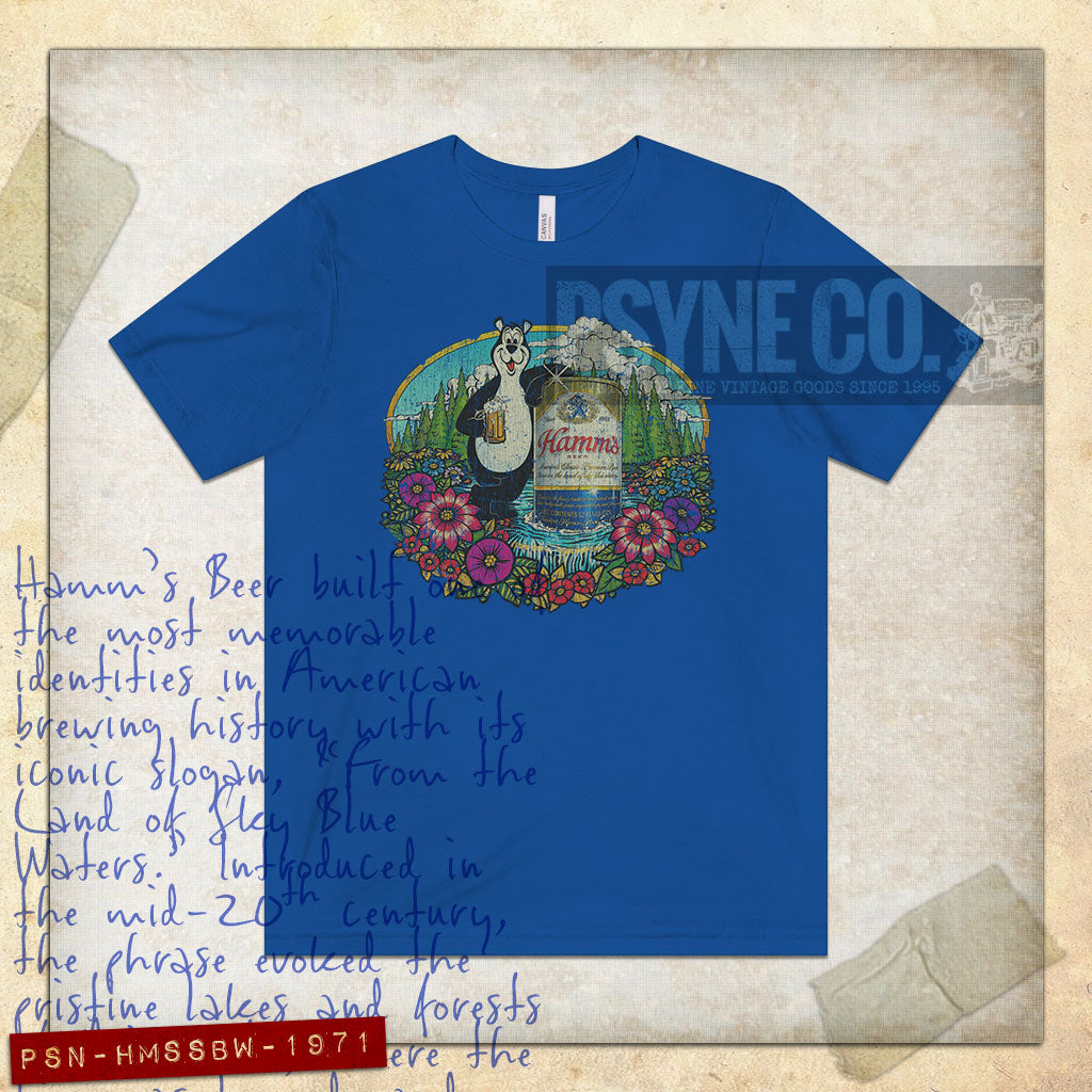 Hamm's Land of Sky Blue Waters 1971 Vintage Men's T-Shirt