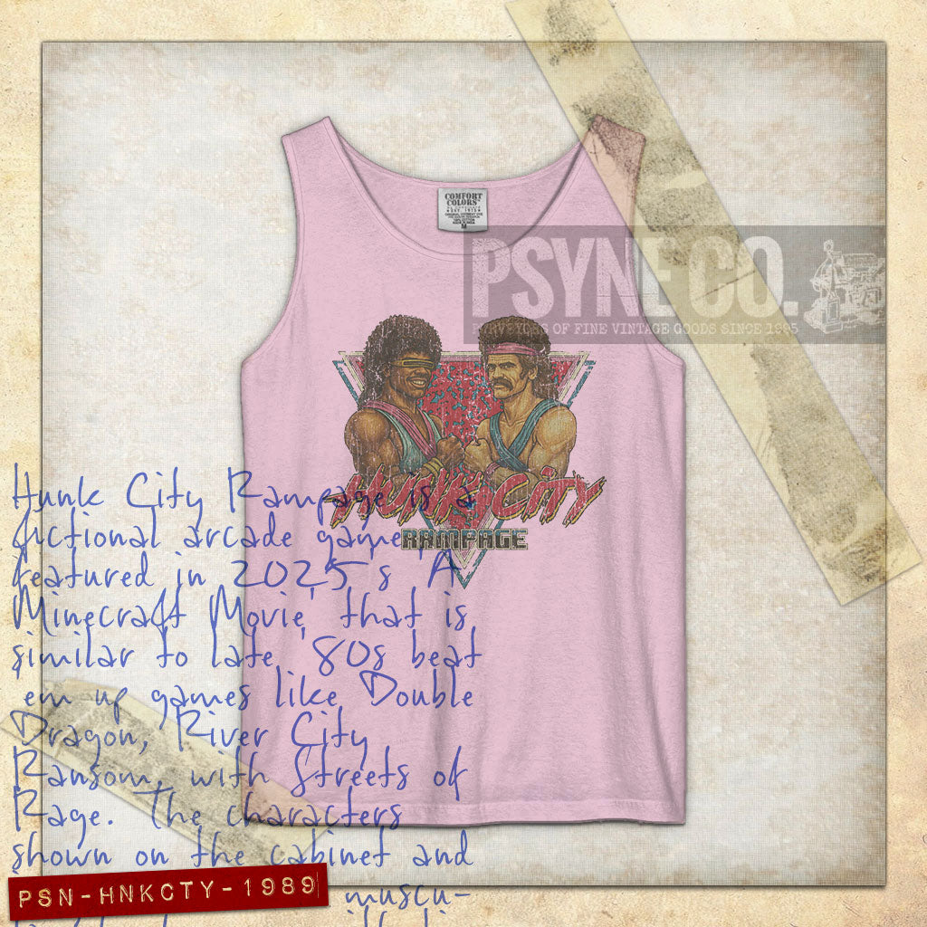 Hunk City Rampage 1989 Vintage Unisex Tank Top