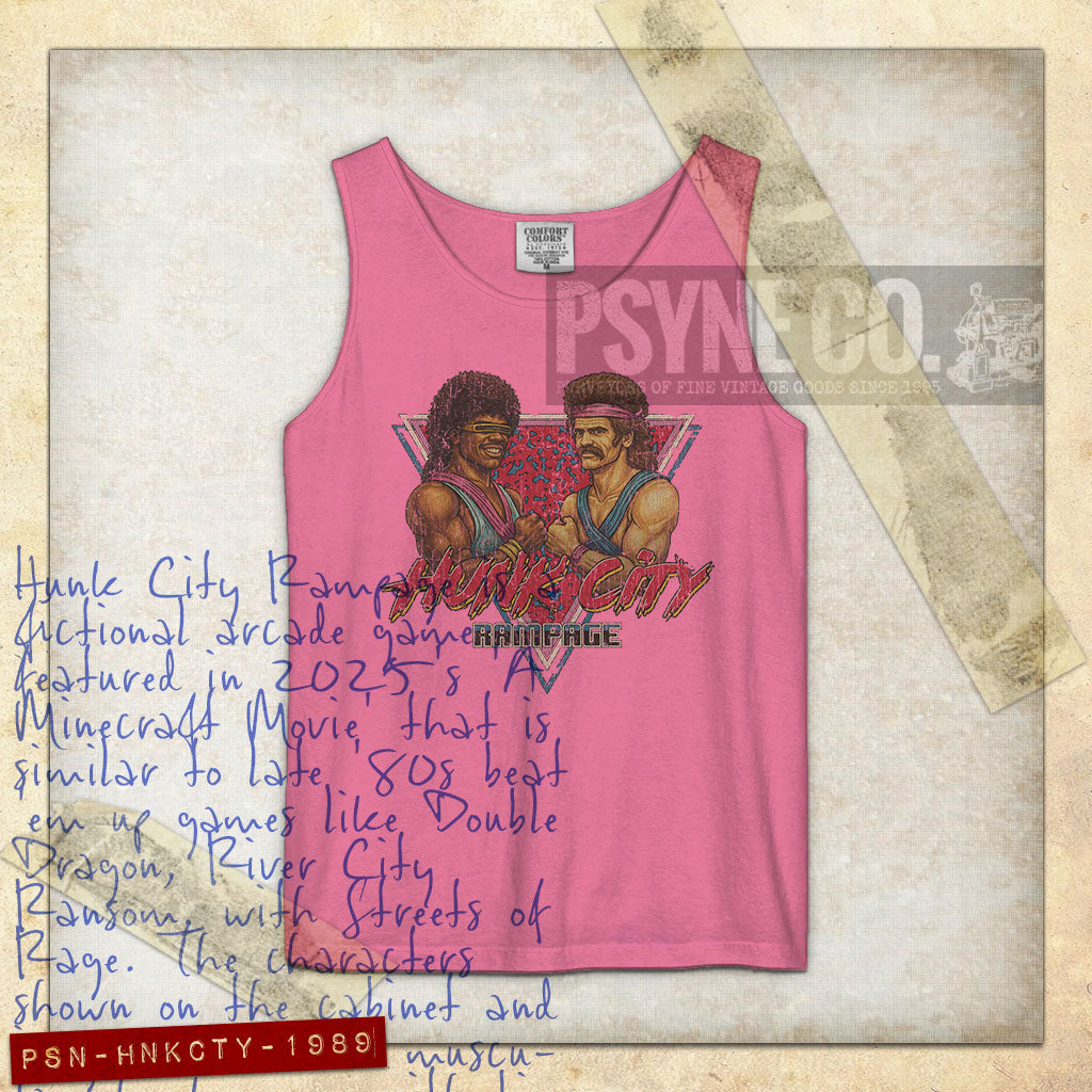 Hunk City Rampage 1989 Vintage Unisex Tank Top