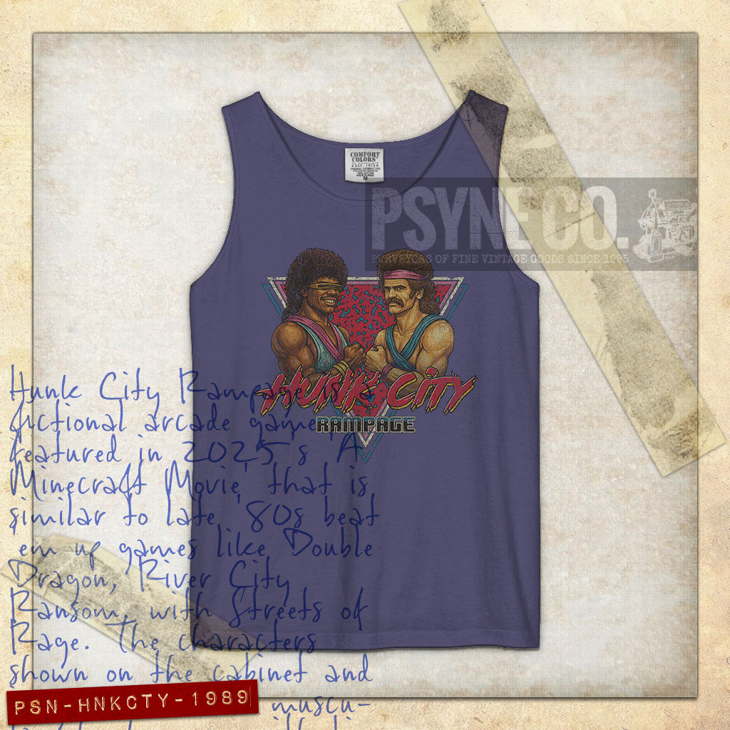 Hunk City Rampage 1989 Vintage Unisex Tank Top
