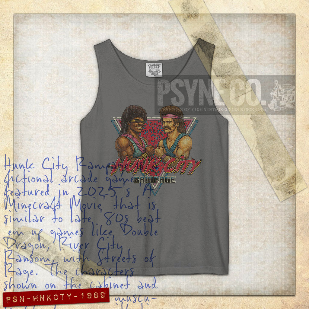Hunk City Rampage 1989 Vintage Unisex Tank Top