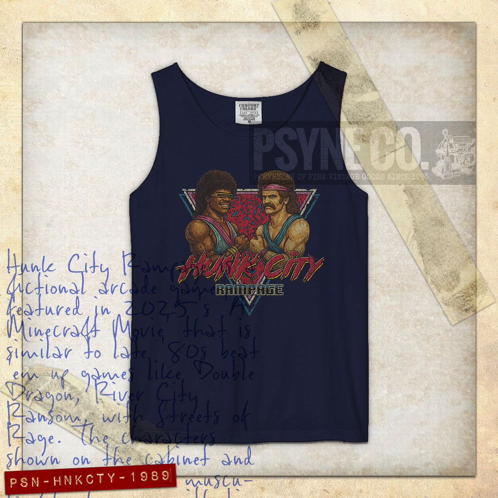 Hunk City Rampage 1989 Vintage Unisex Tank Top