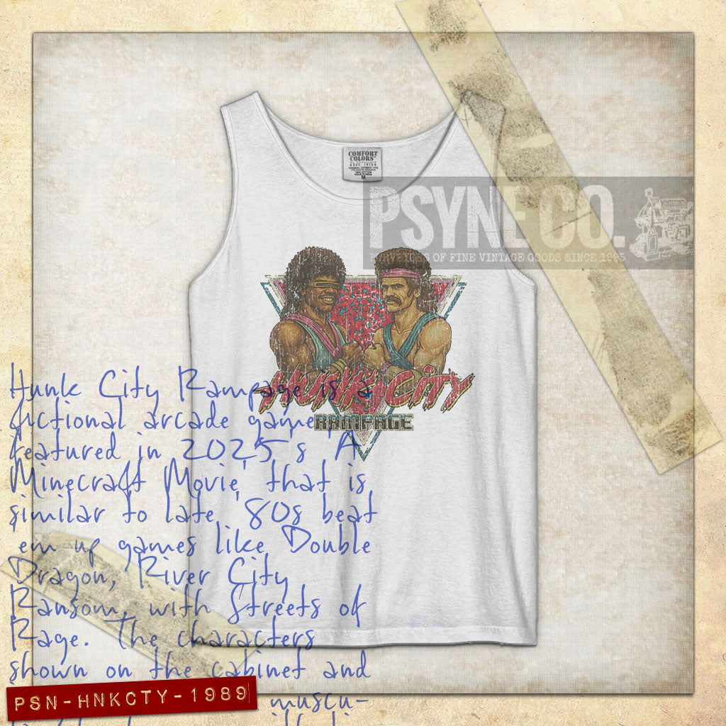 Hunk City Rampage 1989 Vintage Unisex Tank Top