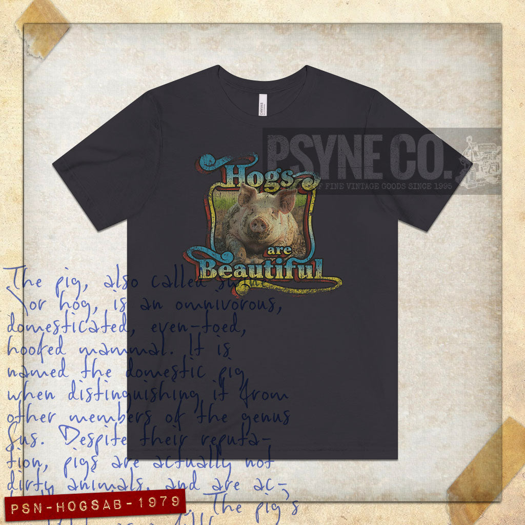 Hogs Are Beautiful 1979 Vintage Men's T-Shirt