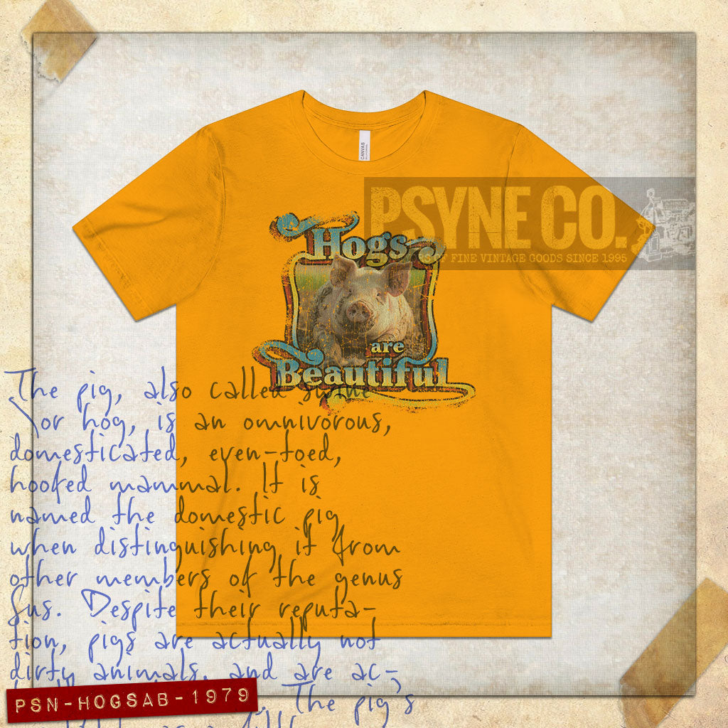 Hogs Are Beautiful 1979 Vintage Men's T-Shirt