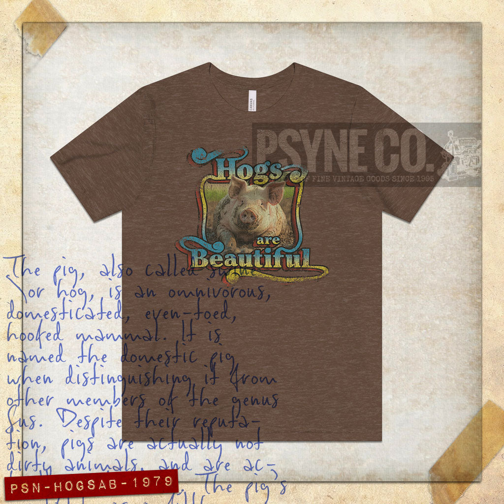 Hogs Are Beautiful 1979 Vintage Men's T-Shirt