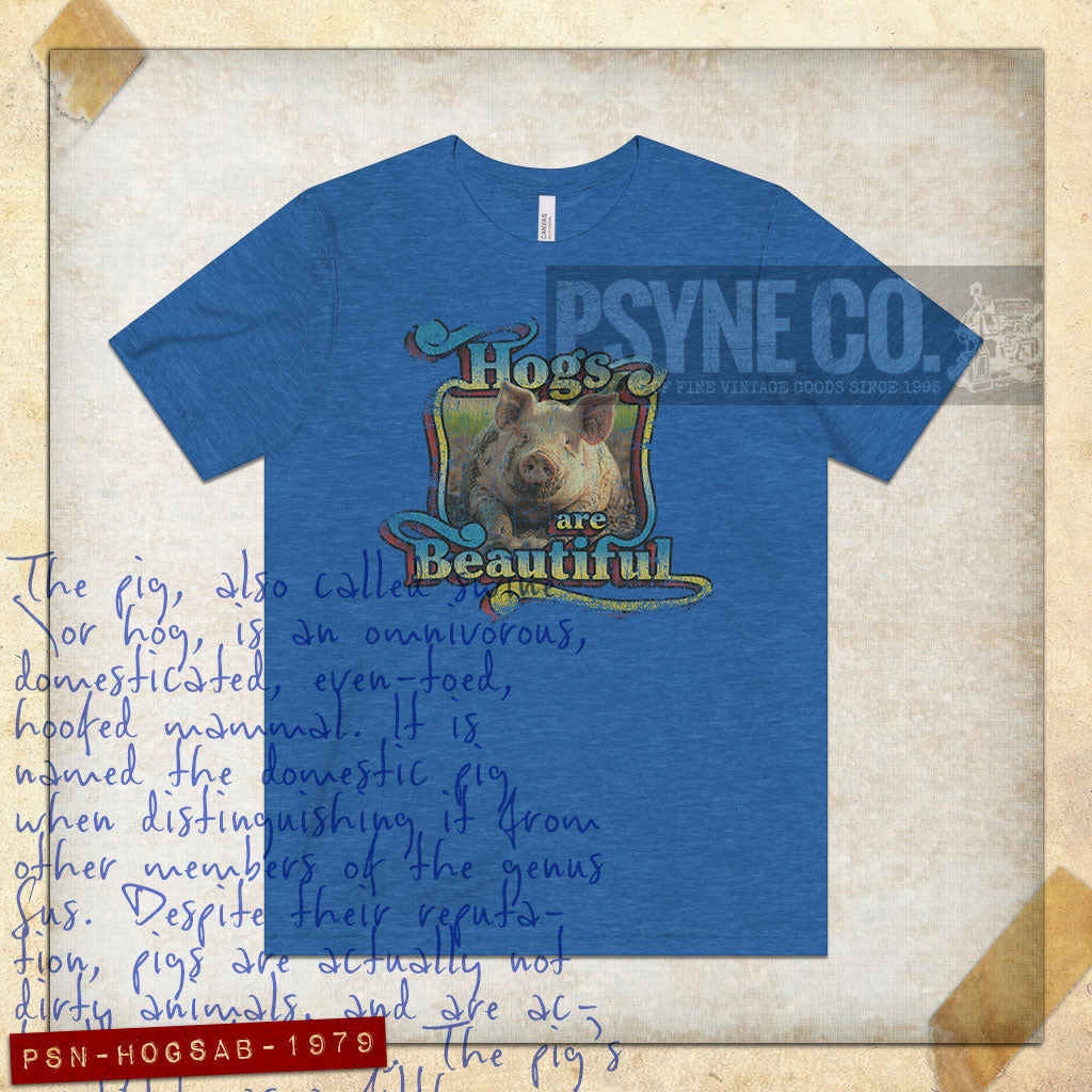Hogs Are Beautiful 1979 Vintage Men's T-Shirt