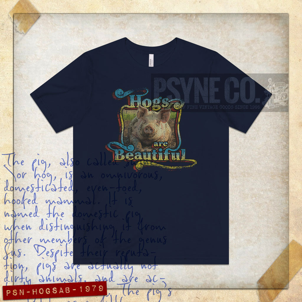 Hogs Are Beautiful 1979 Vintage Men's T-Shirt