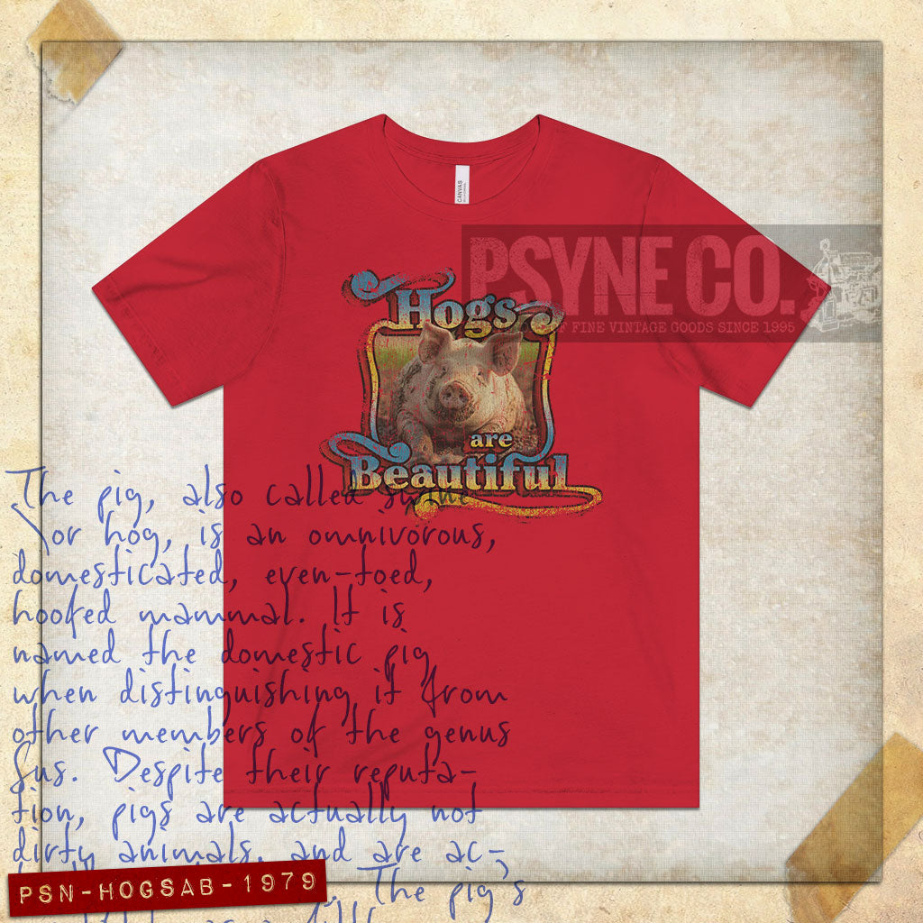 Hogs Are Beautiful 1979 Vintage Men's T-Shirt