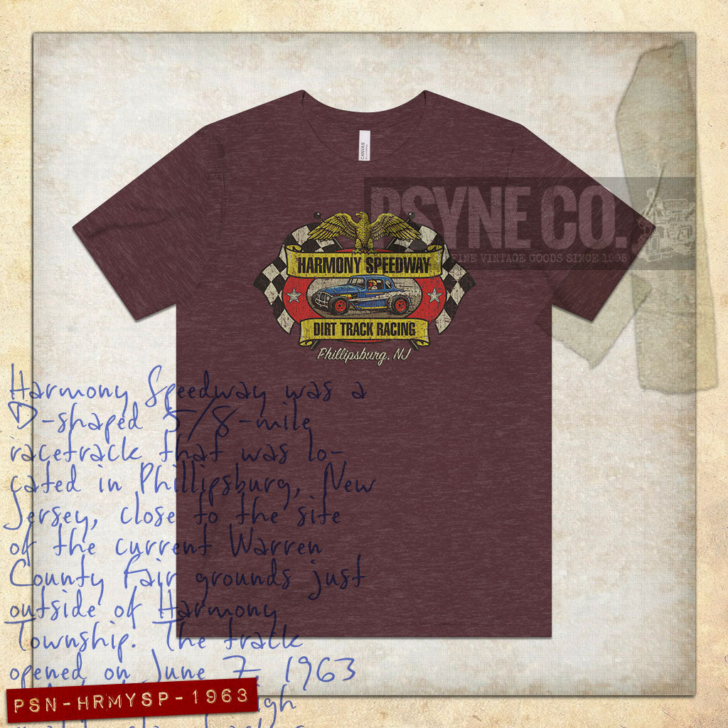 Harmony Speedway New Jersey 1963 Vintage Men's T-Shirt