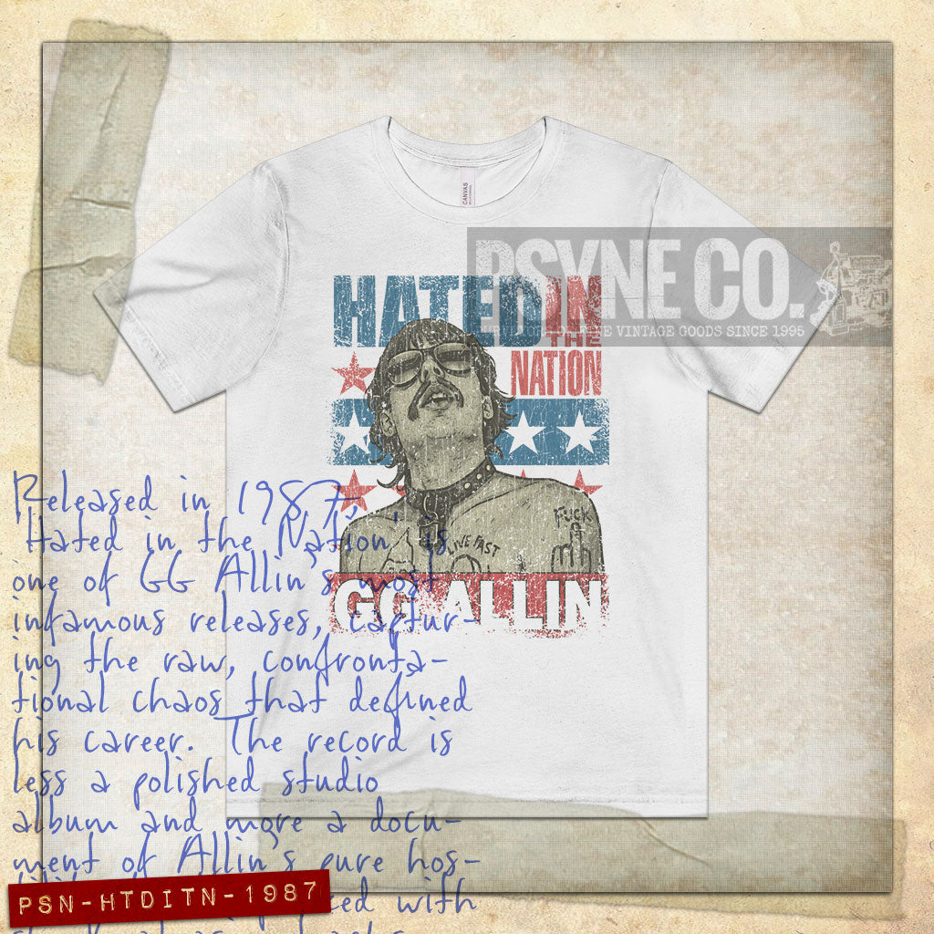 Hated in the Nation 1987 Vintage Men's T-Shirt