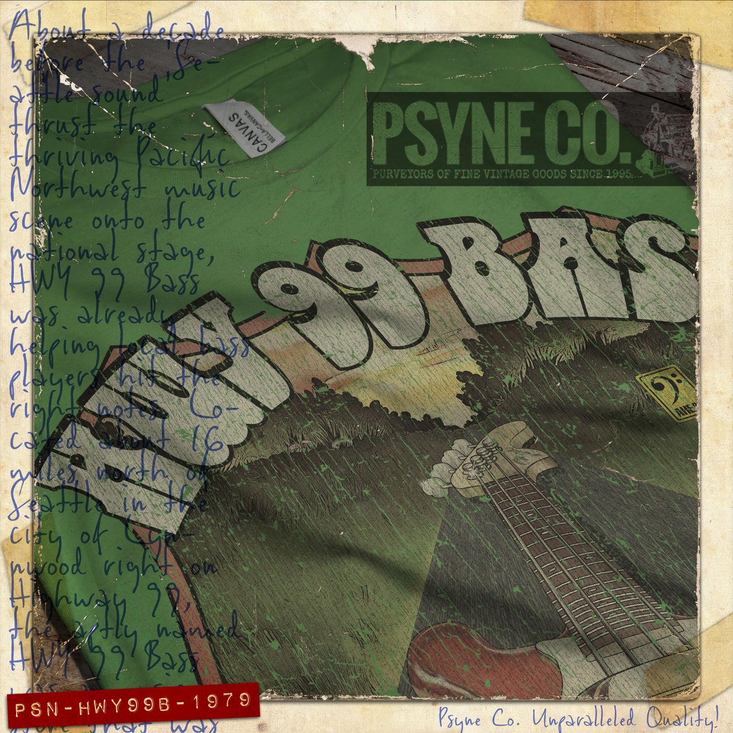 HWY 99 Bass 1979 Vintage Men's T-Shirt