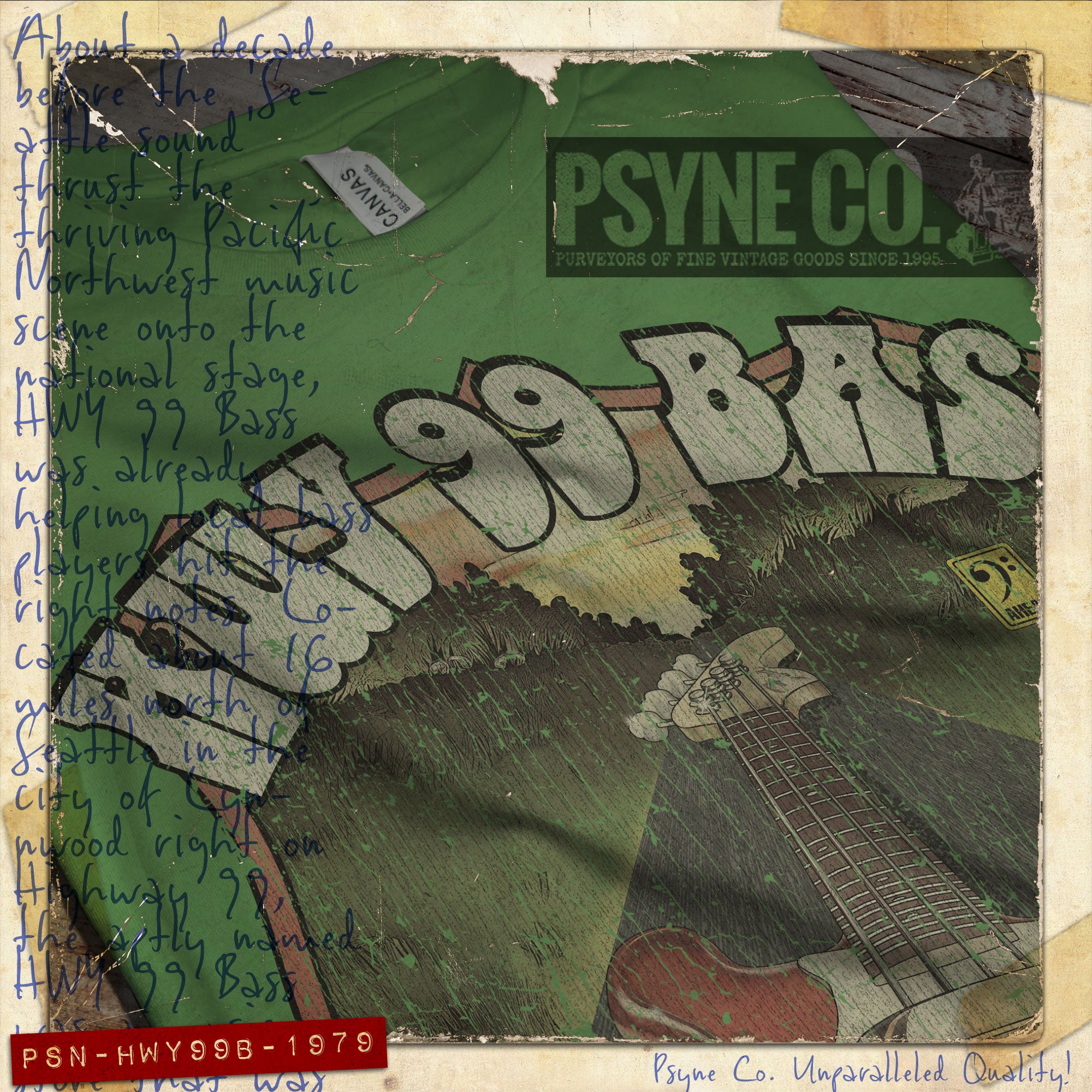 HWY 99 Bass 1979 Vintage Men's T-Shirt