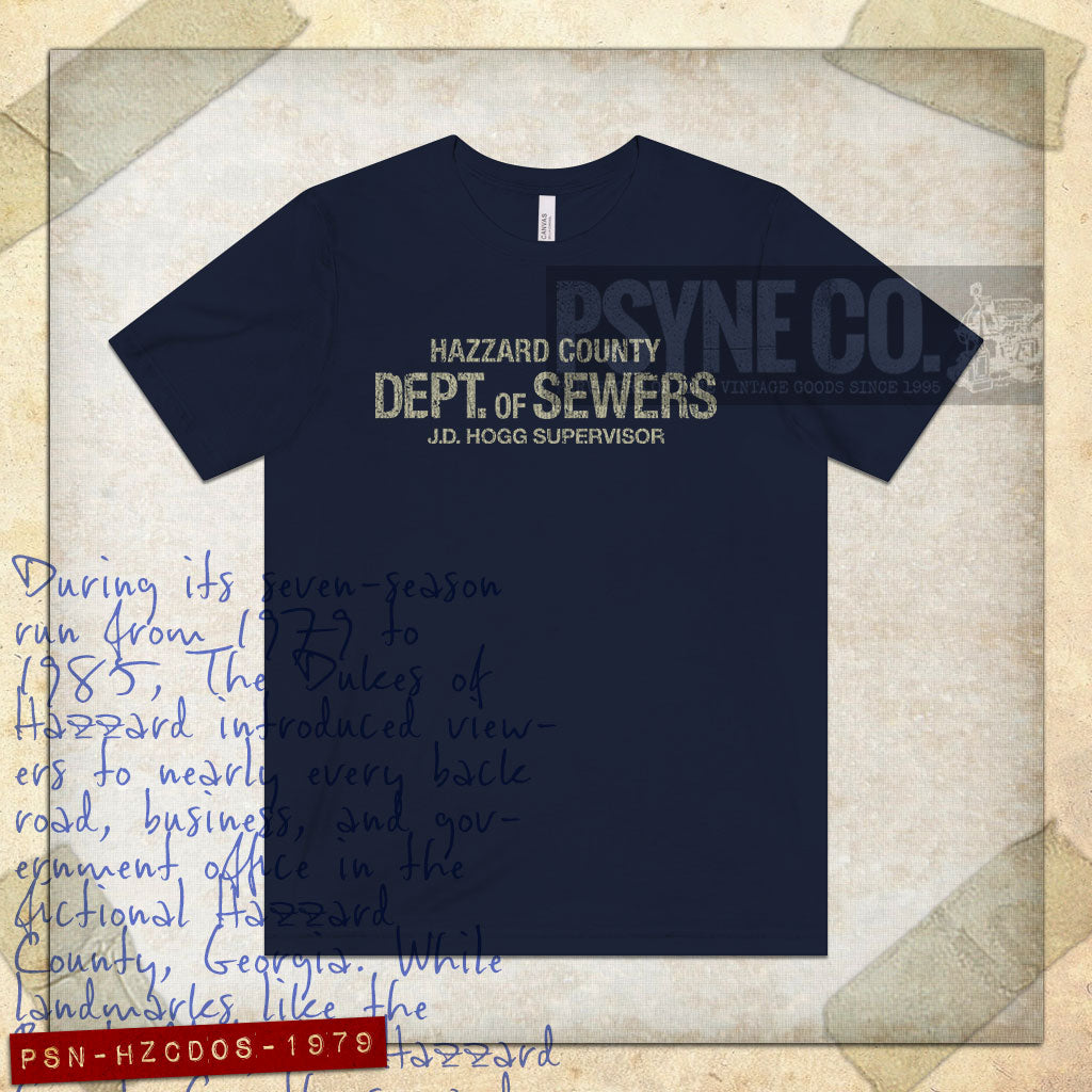 Hazzard County Dept. of Sewers 1979 Vintage Men's T-Shirt