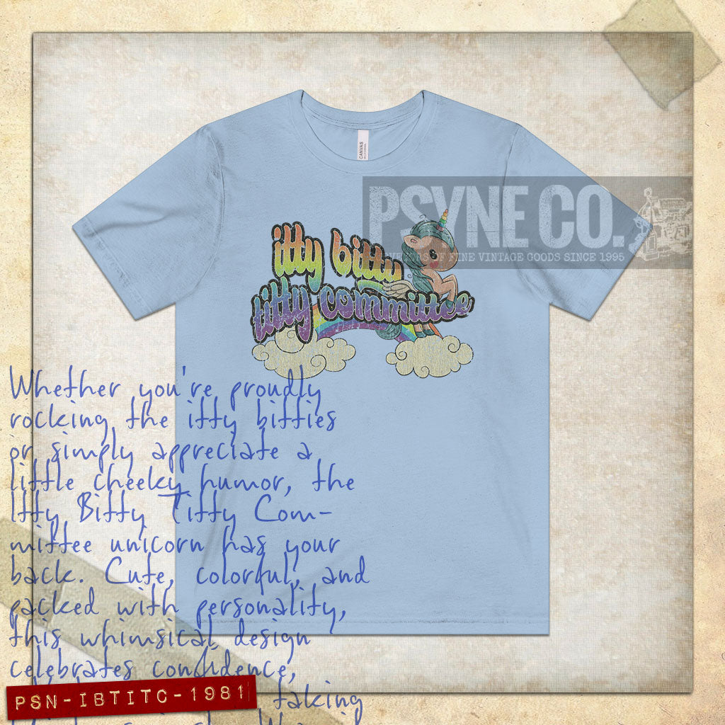 Itty Bitty Titty Committee 1981 Vintage Men's T-Shirt