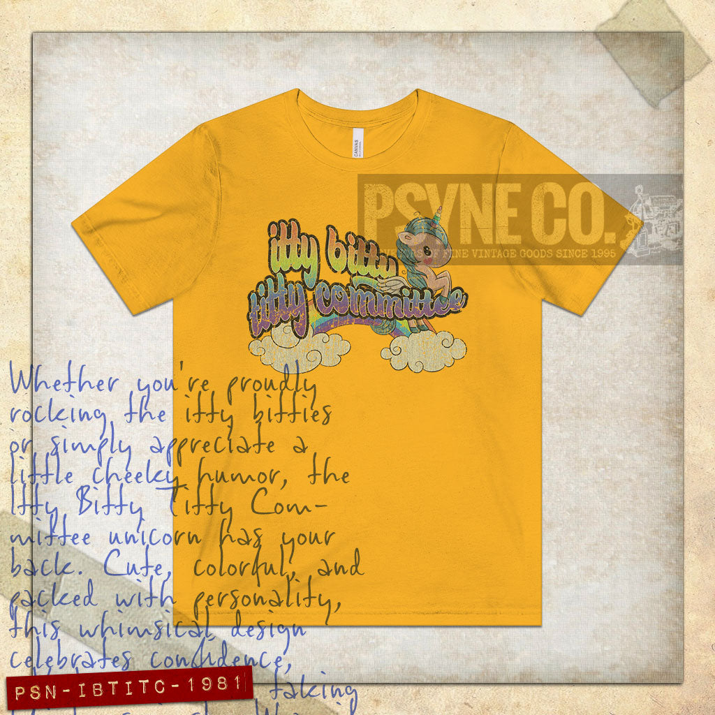 Itty Bitty Titty Committee 1981 Vintage Men's T-Shirt